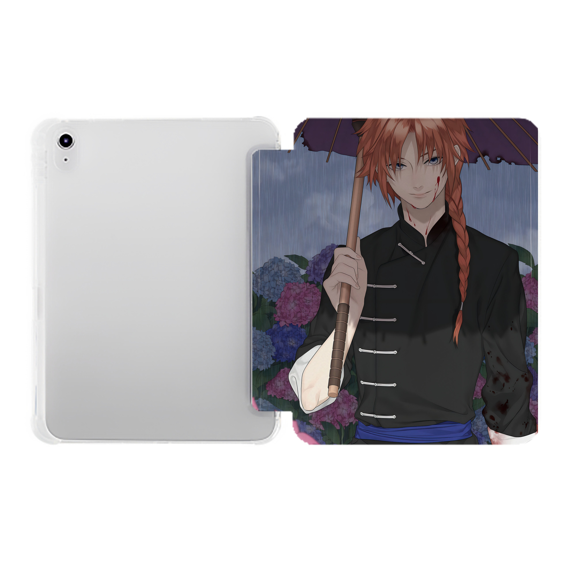 （画像用） ぎんたま 坂田銀時（さかたぎんとき） 神楽 志村新八（しむら しんぱち） GINTAMA Sakata Gintoki Kagura Shimura Shinpachi IPad ケース ペン収納付き 三つ折りスタンド PUレザー×シリコン 対応機種9.5/10.5/10.9インチ